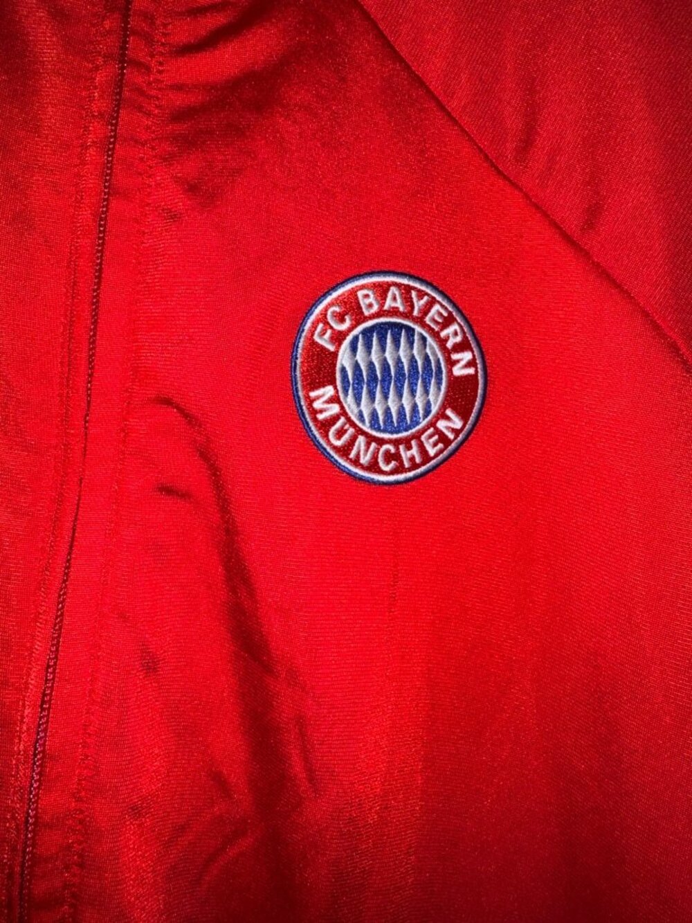 Adidas FC Bayern Munich Red Full Zip Track Jacket Womens Size L - Picture 2 of 7